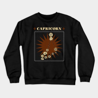 Floral Zodiac: Astrology Sign Capricorn Crewneck Sweatshirt